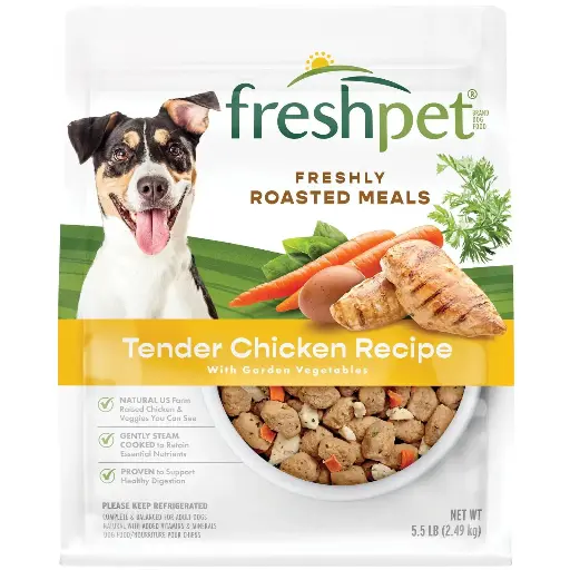 Freshpet Select Chicken and Veggie Recipe Roasted Meals Fresh Dog Food Adult Tender Bites 5.5lb Bag
